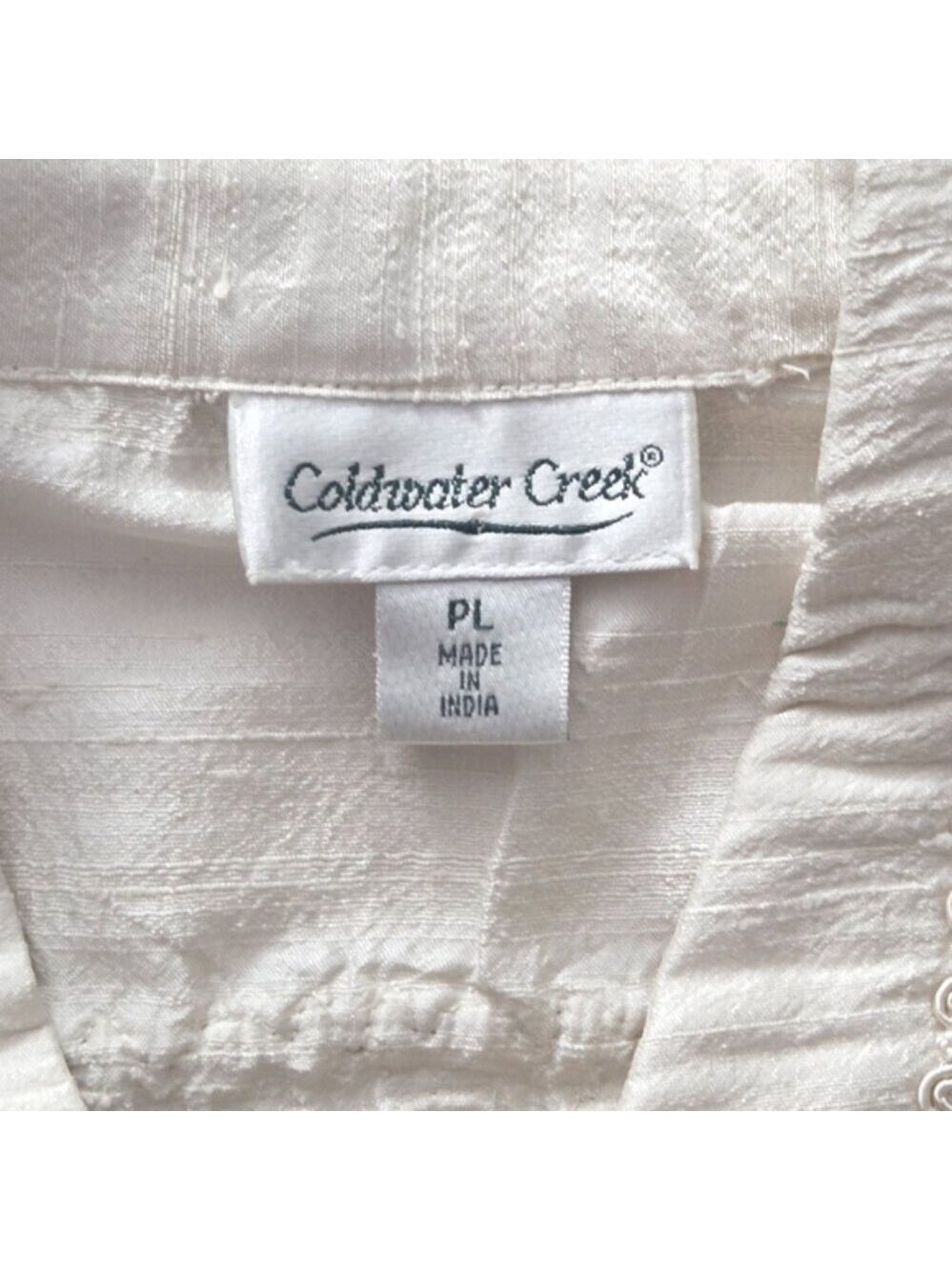 Wearable Art Coldwater Creek Silk Embroidered Jacket Petite Large - Picture 3 of 9